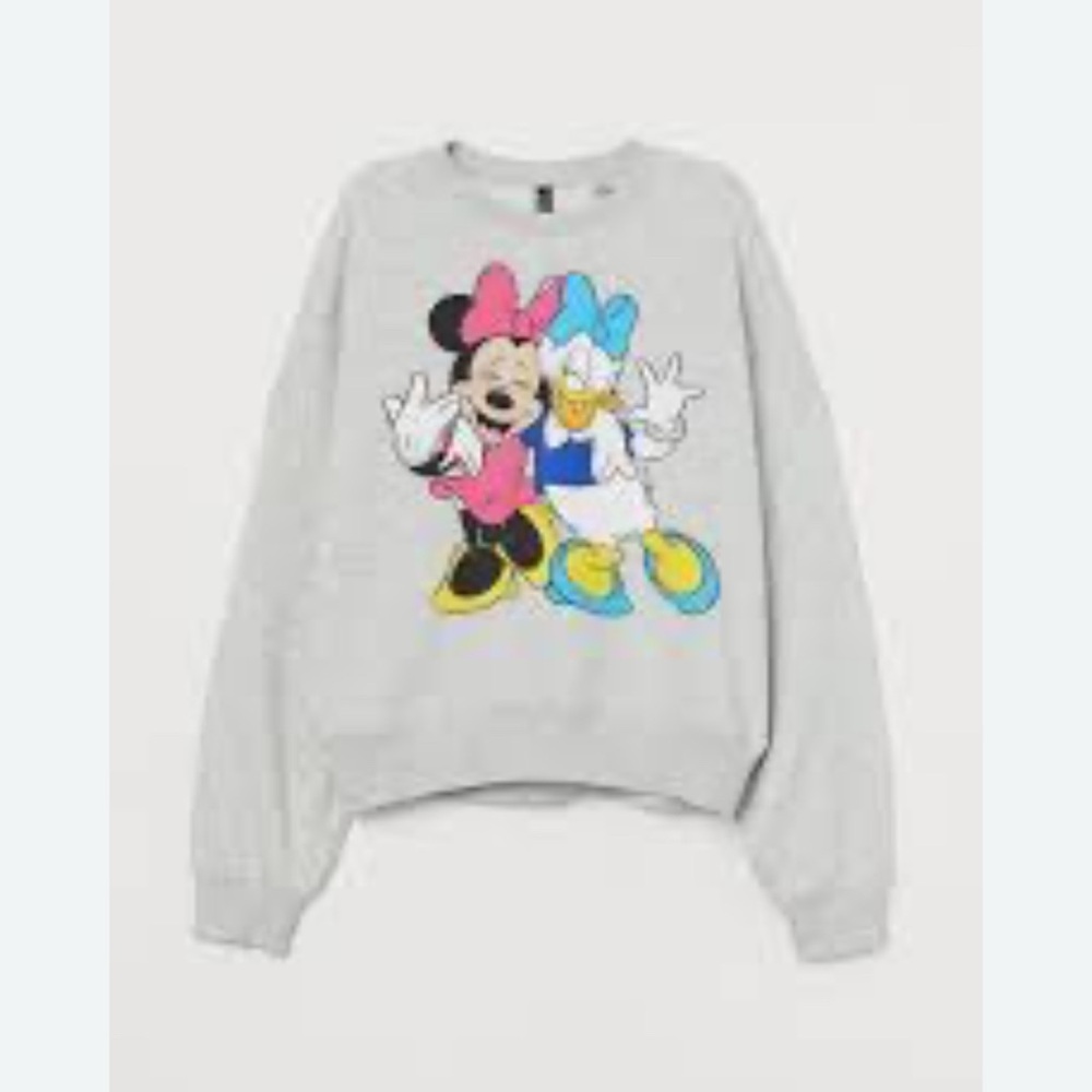 H&M Gray Sweater with Disney Characters